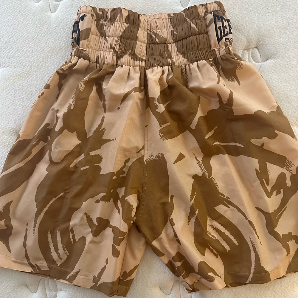 Suzi Wong Desert Camo Boxing Trunks SzM